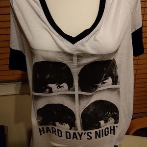 Beatles Hard Day's Night Graphic Top